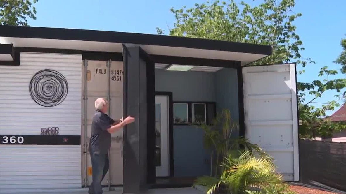 Shipping containers converted into home